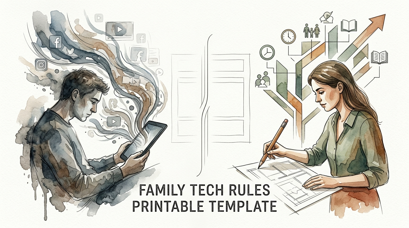 family tech rules printable template