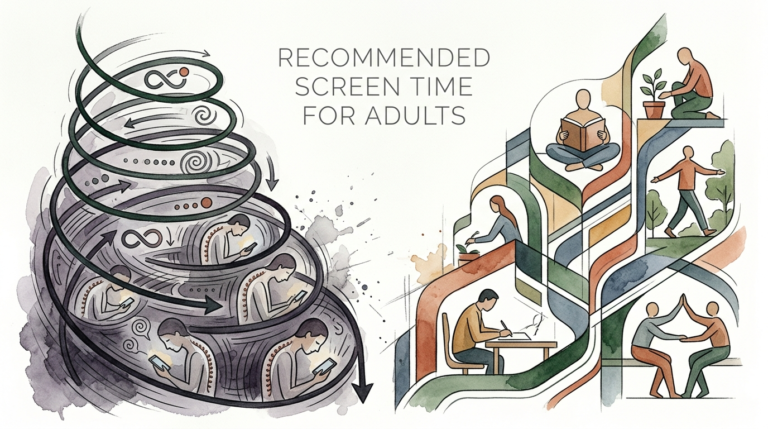 recommended screen time for adults