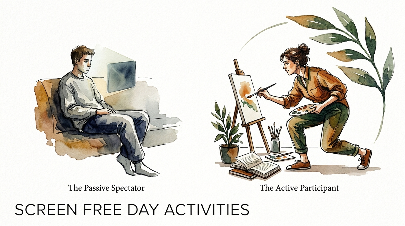 screen free day activities