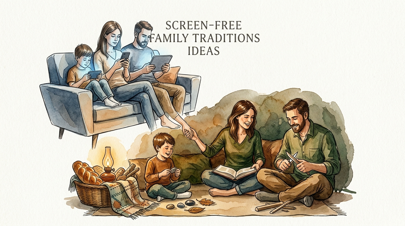 screen free family traditions ideas