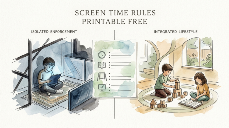 screen time rules printable free
