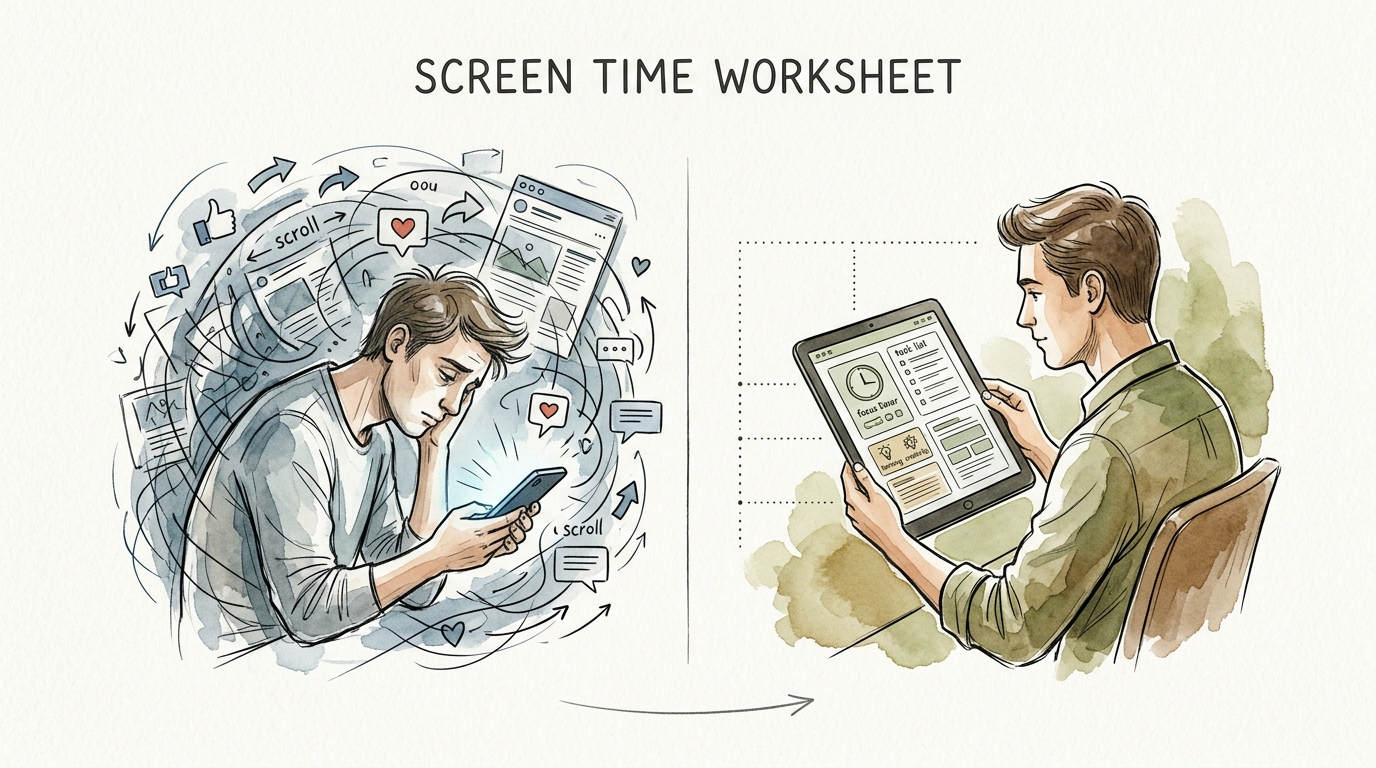 screen time worksheet
