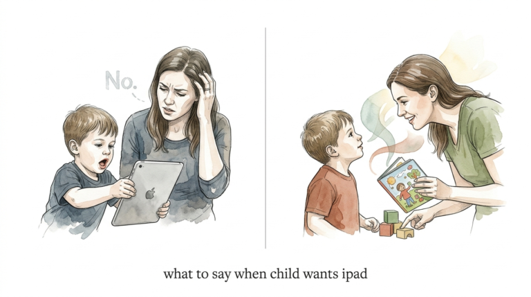 what to say when child wants ipad