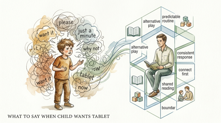 what to say when child wants tablet