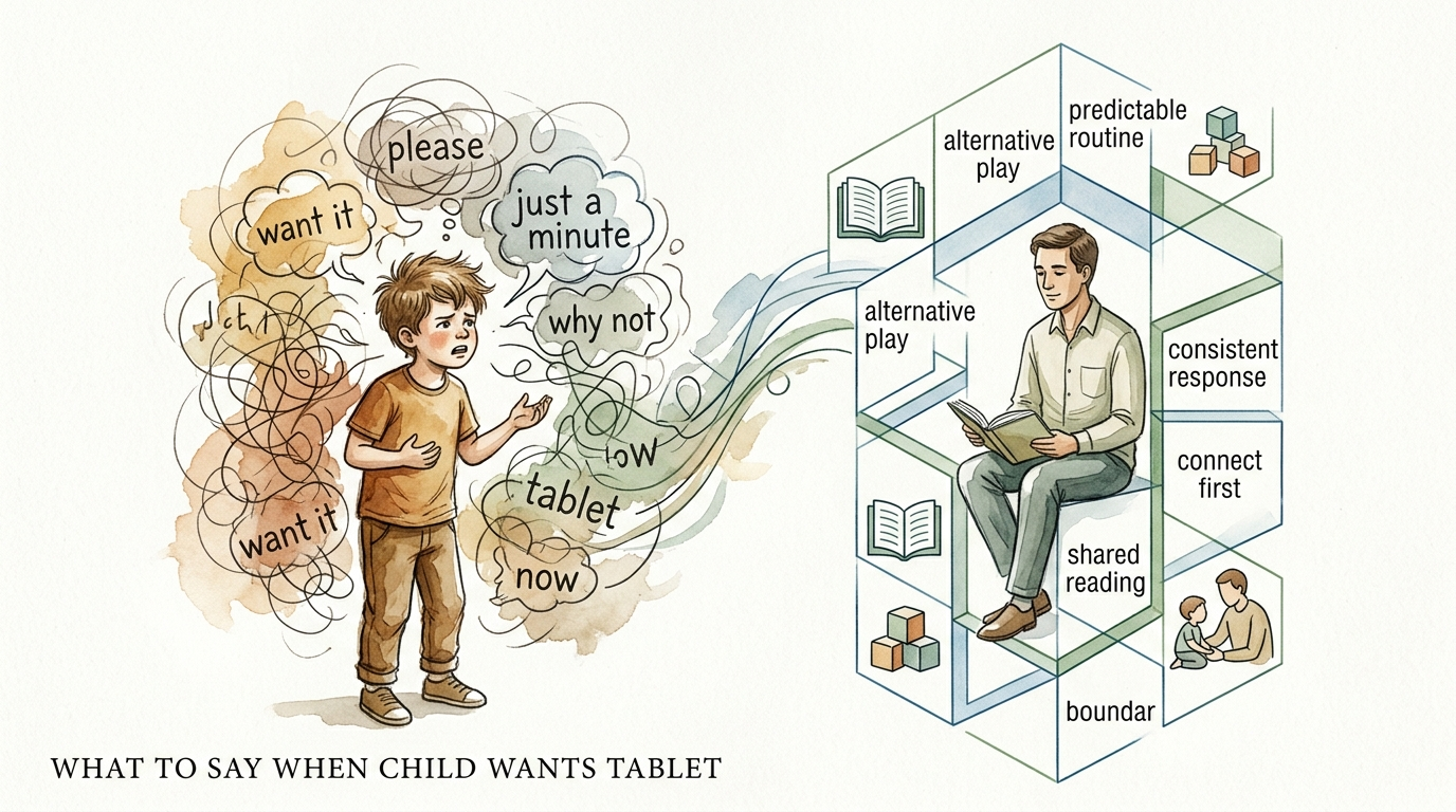 what to say when child wants tablet