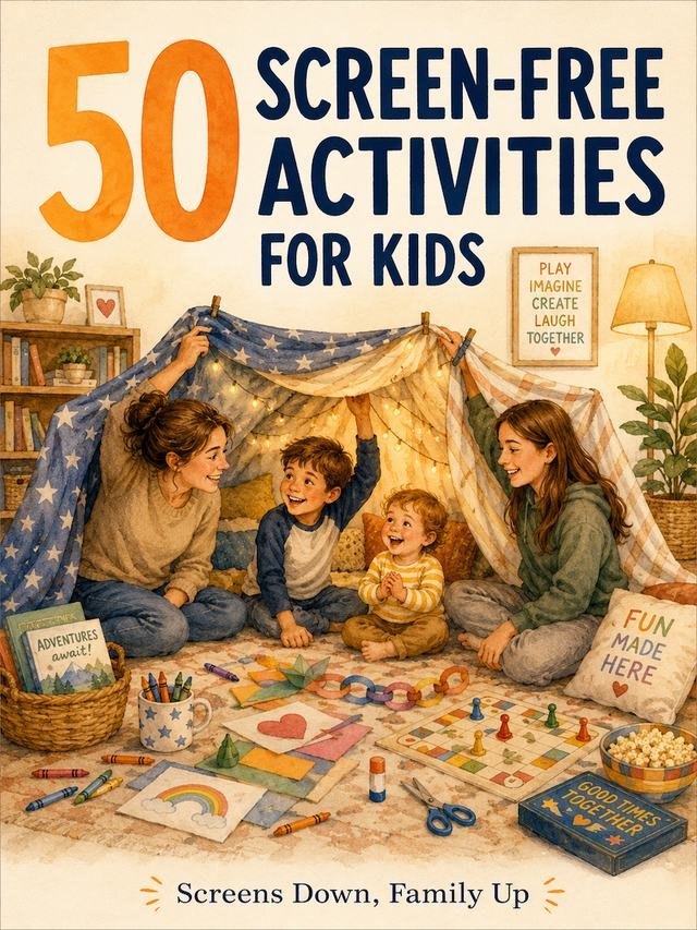50 Screen-Free Activities for Kids — illustrated ebook